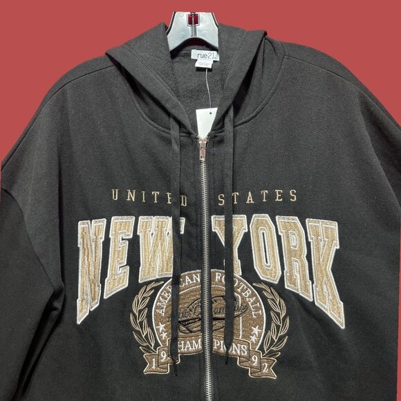 Rue 21 - Men's Long Sleeve Hooded Sweatshirt - Black - Large - Picture 11 of 14